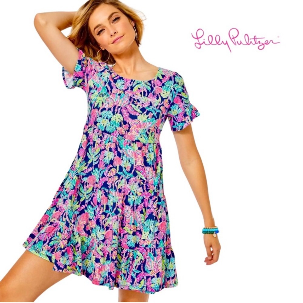NWT Lilly Pulitzer Jodee Dress in Oyster Bay Navy Seen & Heard